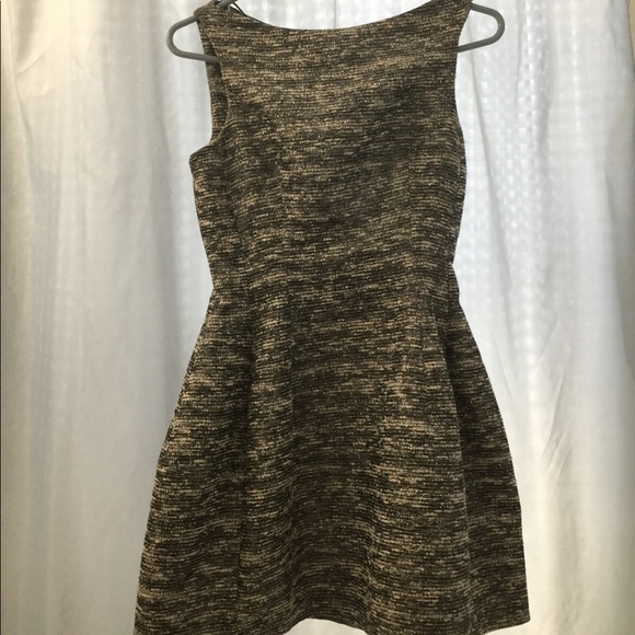 Zara S metallic silver tweed tulip dress - Picture 3 of 8